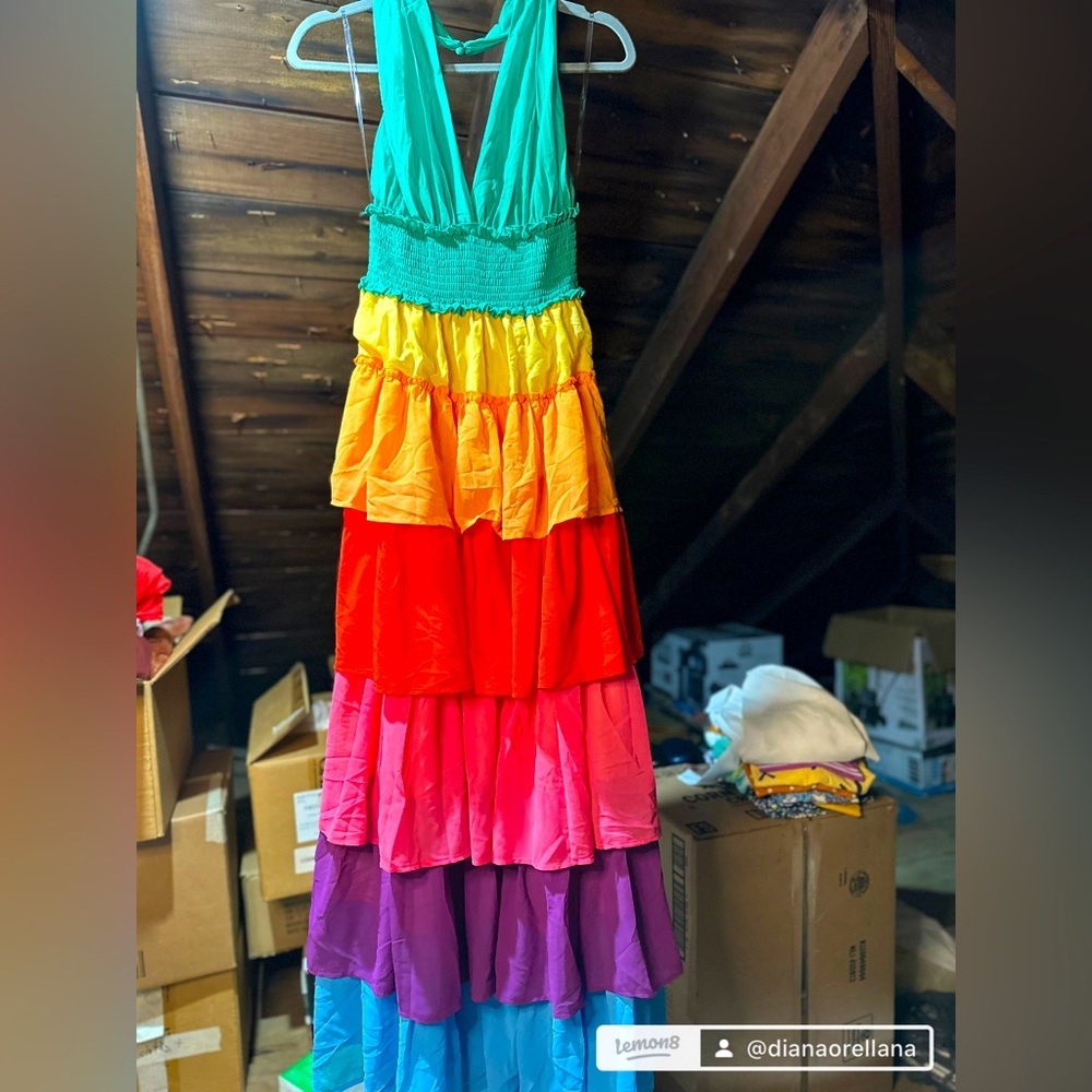 Reddress colorful dress